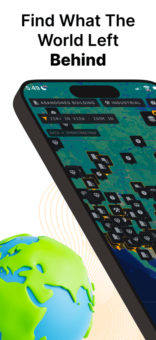 uMaps App Store preview with its urban exploration map